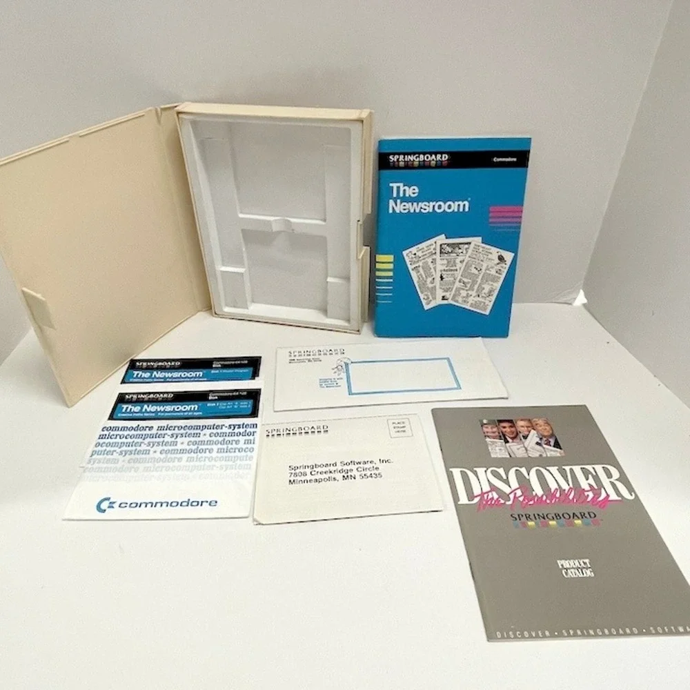 Springboard The Newsroom Software Commodore 64 128 Vintage‎ Computer Untested